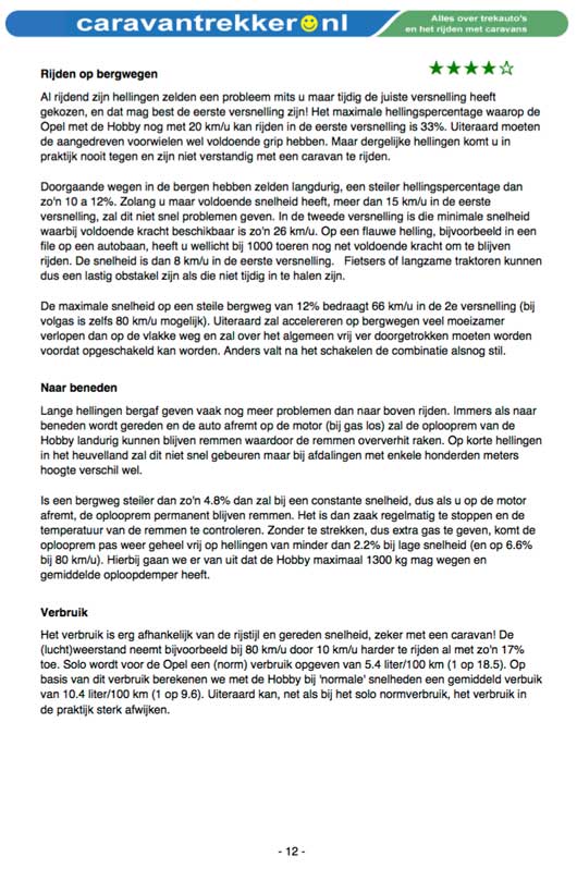 Voorbeeld trekkrachtrapport pagina 12