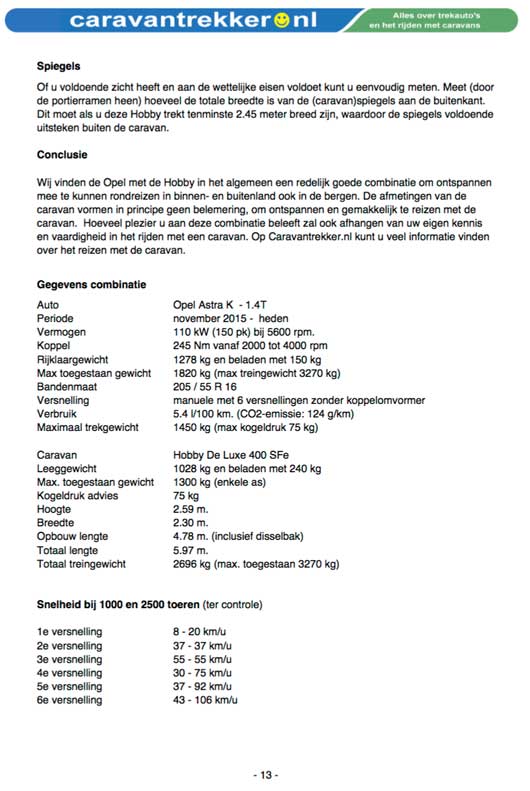 Voorbeeld trekkrachtrapport pagina 13
