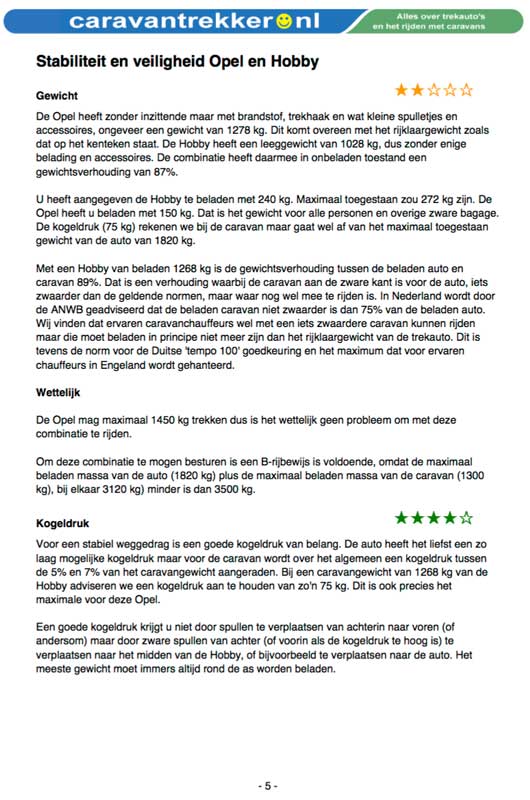 Voorbeeld trekkrachtrapport pagina 5