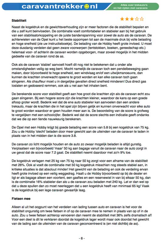 Voorbeeld trekkrachtrapport pagina 6