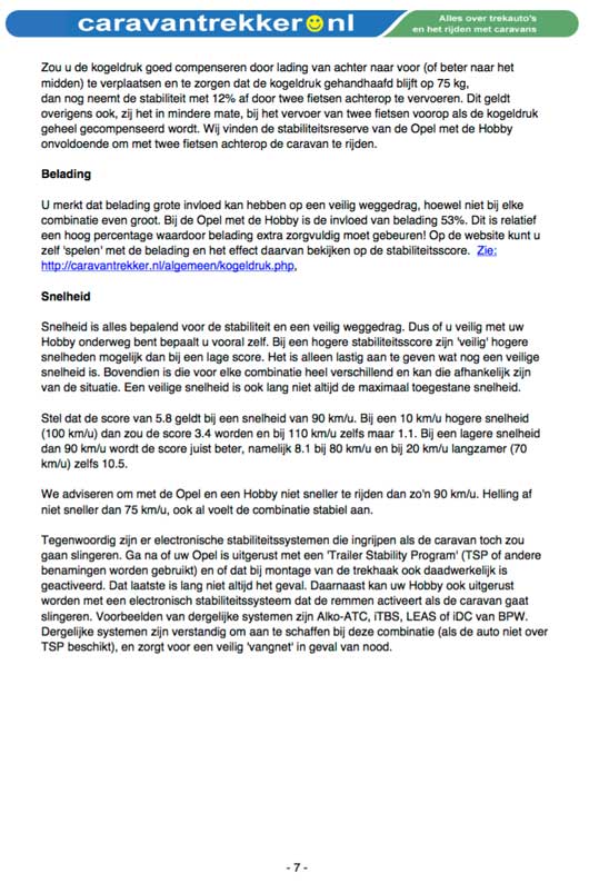 Voorbeeld trekkrachtrapport pagina 7